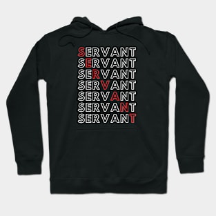 Servant - Red and White Design Hoodie